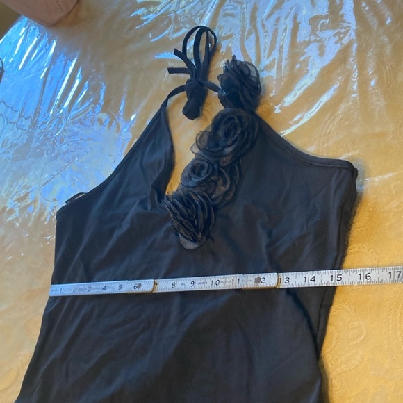 SHEIN Privé 1pc Stereo Flower Halter Neck Backless Bodysuit size L new - Picture 11 of 16